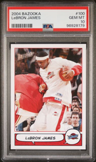 2004 Topps Bazooka Basketball - Lebron James 100- PSA 10