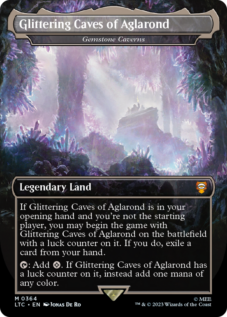 Glittering Caves of Aglarond - Gemstone Caverns (Borderless) - Commander: The Lord of the Rings: Tales of Middle-earth (LTC)