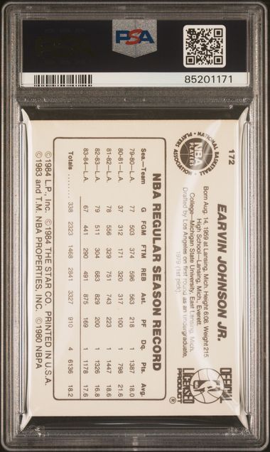 1984-85 Star - Magic Johnson 172 - PSA 5