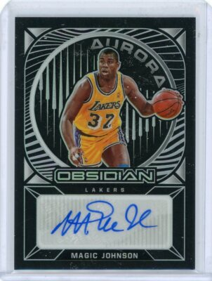 2020-21 Panini Obsidian- Magic Johnson - Aurora Autograph #AU-MJO 25/49 SSP