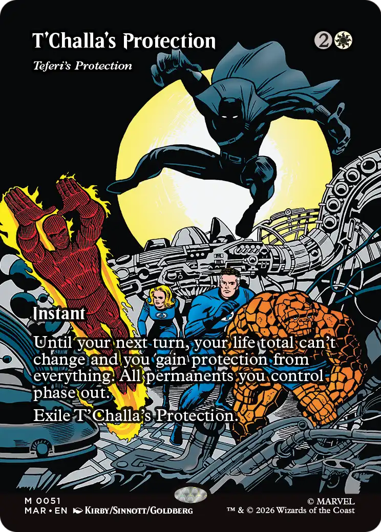 T'Challa's Protection - Teferi's Protection (Borderless) - Marvel Universe Eternal-Legal (MAR)