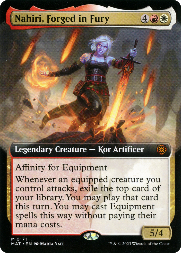 Nahiri, Forged in Fury (Extended Art) - March of the Machine: The Aftermath (MAT)