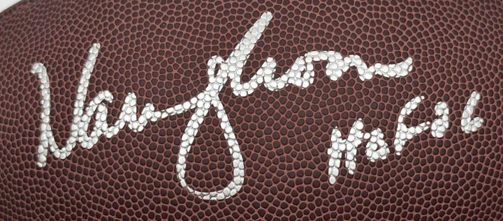 Warren Moon HOF '06 Autographed Wilson Football With Acrylic Case