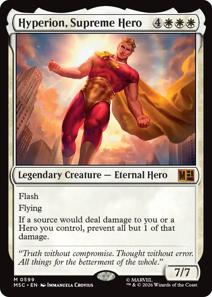Hyperion, Supreme Hero - Commander: Marvel Super Heroes (MSC)
