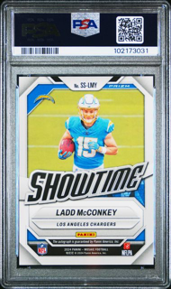 2024 Panini Mosaic Football - Ladd McConkey SSLMY - Showtime Signature - PSA 10
