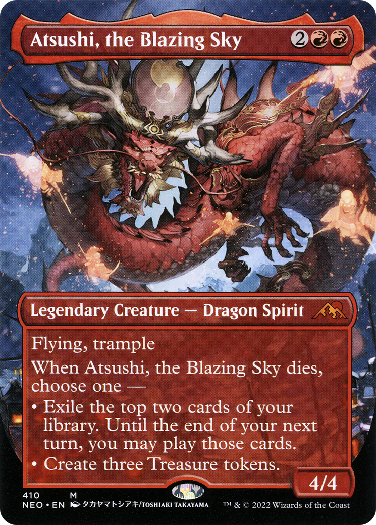 Atsushi, the Blazing Sky (Borderless) - Kamigawa: Neon Dynasty (NEO)