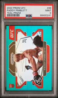 2022 Panini Prizm UFC - Paddy Pimblett 88 - Teal Prizm /49 - PSA 9