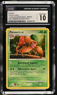 Parasect 005/034 Trading Card Game Classic - CLV, CLC, CLB  Venusaur & Lugia ex Deck CLV - 2023 Pokemon - CGC 10