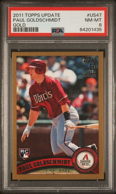 2011 Topps Update - Paul Goldschmidt US47 - Gold /2011 - PSA 8