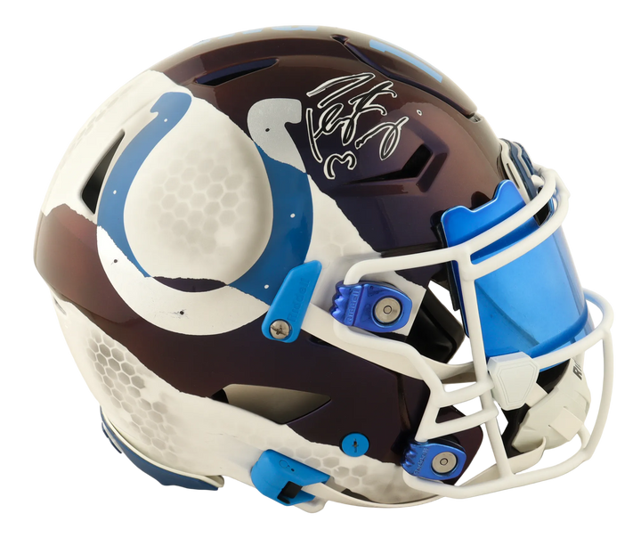 Peyton Manning Autographed Colts Custom Full-Size Authentic On-Field SpeedFlex Helmet with Visor (Fanatics COA)