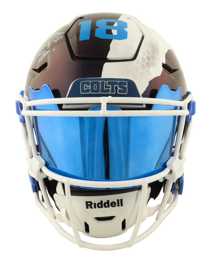 Peyton Manning Autographed Colts Custom Full-Size Authentic On-Field SpeedFlex Helmet with Visor (Fanatics COA)