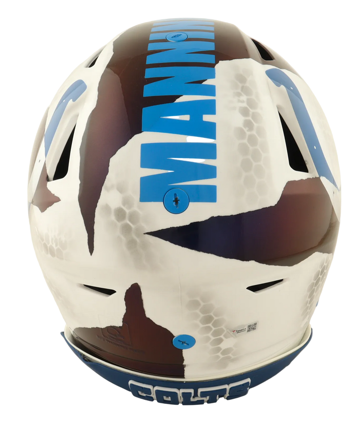 Peyton Manning Autographed Colts Custom Full-Size Authentic On-Field SpeedFlex Helmet with Visor (Fanatics COA)