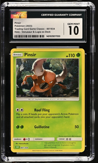 Pinsir 007/034 Trading Card Game Classic - CLV, CLC, CLB  Venusaur & Lugia ex Deck CLV - 2023 Pokemon - CGC 10