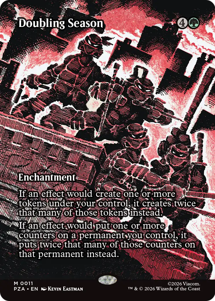 Doubling Season (Borderless) - Teenage Mutant Ninja Turtles Source Material (PZA)