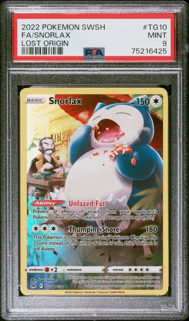 Snorlax - Lost Origin - 2022 Pokemon - PSA 9