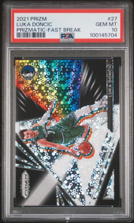 2021 Prizm Basketball - Luka Doncic 27 - Prizmatic Fast Break - PSA 10