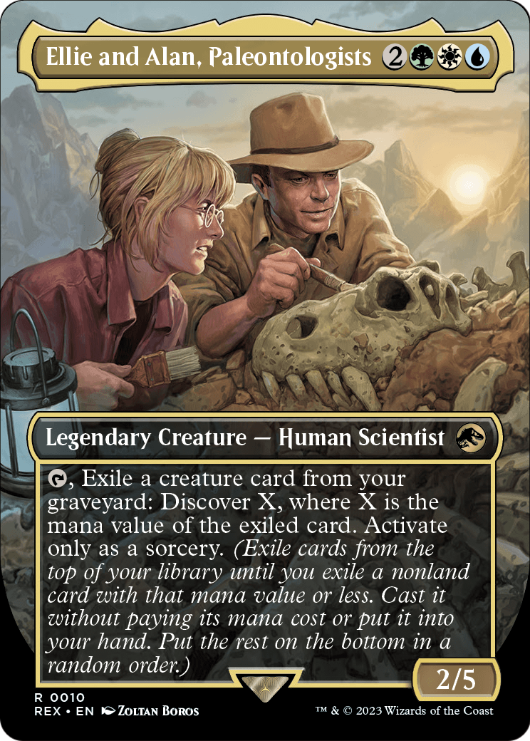 Ellie and Alan, Paleontologists (Borderless) - Universes Beyond: Jurassic World Collection (REX)