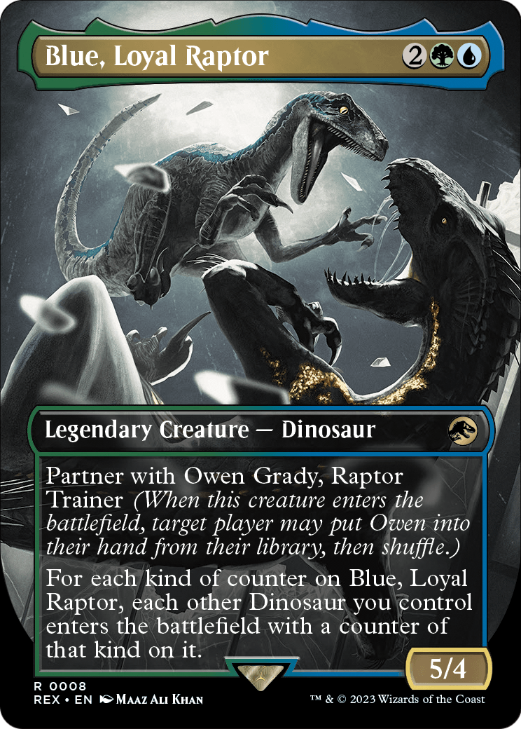 Blue, Loyal Raptor (Borderless) - Universes Beyond: Jurassic World Collection (REX)