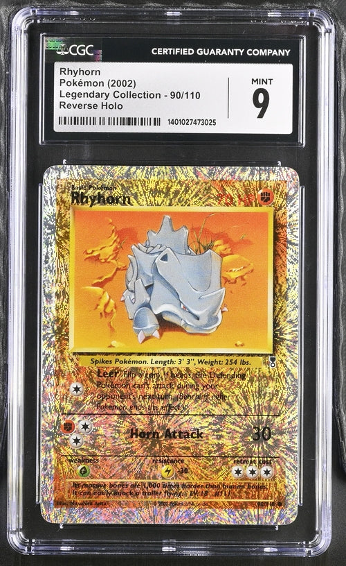 Rhyhorn 90/110 Legendary Collection Reverse - 2002 Pokemon - CGC 9