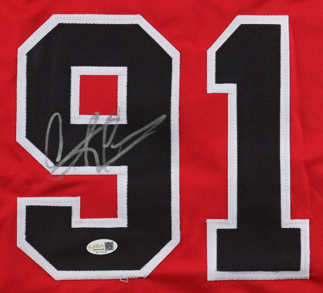 Dennis Rodman (HOF)  Signed Autographed Red Custom Jersey (JSA COA)