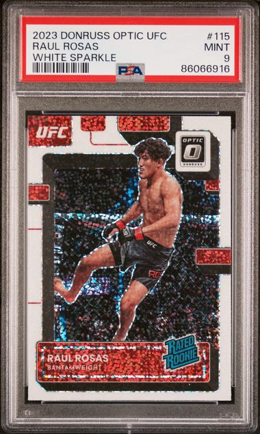 2023 Panini Donruss Optic UFC - Raul Rosas 115 - White sparkle - PSA 9