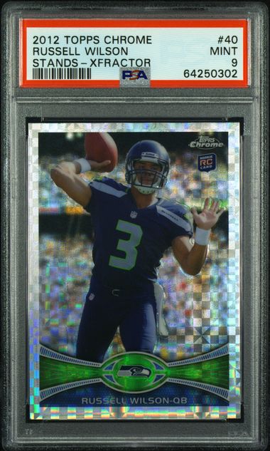 2012 Topps Chrome - Russell Wilson 40 - Stands Xfractor - PSA 9