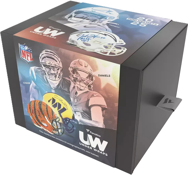 2025 Fanatics Under Wraps NFL Mini Helmet (Single Mystery Box)