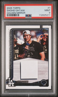 2025 Topps - Shohei Ohtani 1 - Golden Mirror - PSA 9
