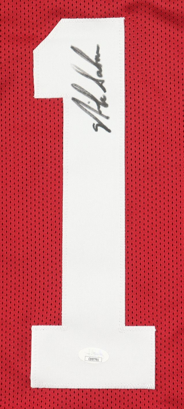 Nick Saban Signed Autographed Red Custom Jersey