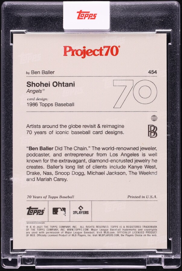 2021 Topps Project 70 By Ben Baller Shohei Ohtani #454