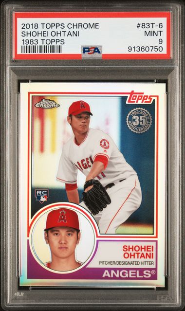 2018 Topps Chrome - Shohei Ohtani 83T-6 - 1983 Topps - PSA 9