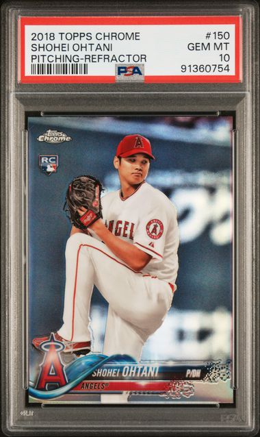 2018 Topps Chrome - Shohei Ohtani 150 - Pitching Refractor - PSA 10