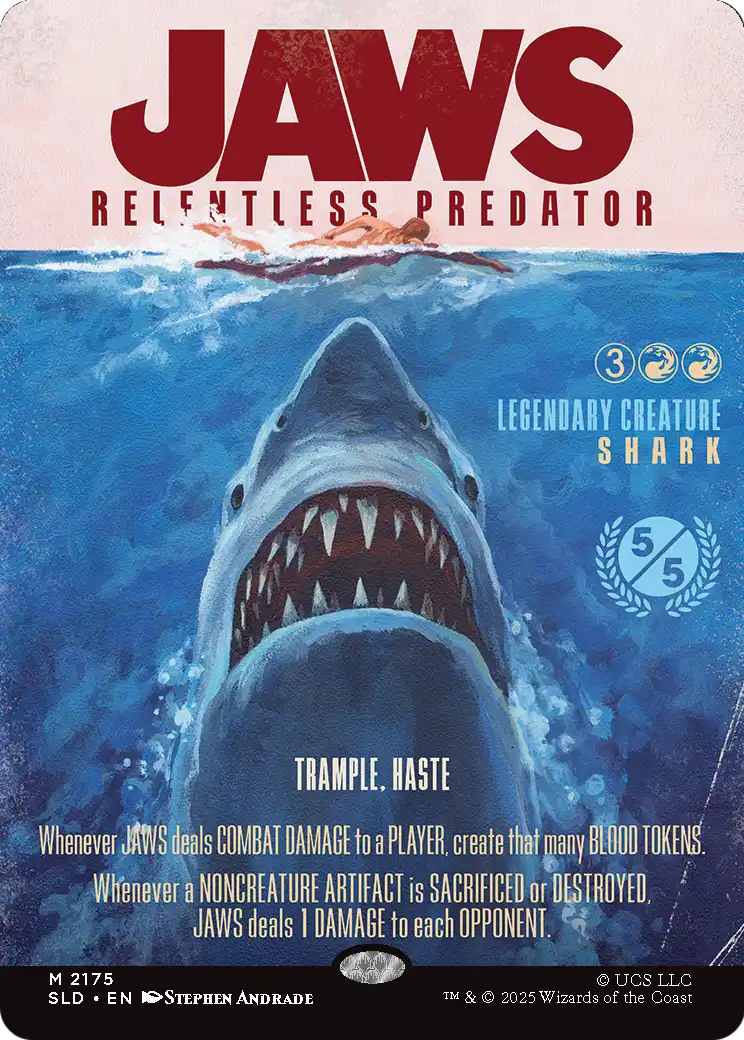 Jaws, Relentless Predator (Rainbow Foil) - Secret Lair Drop Series (SLD)