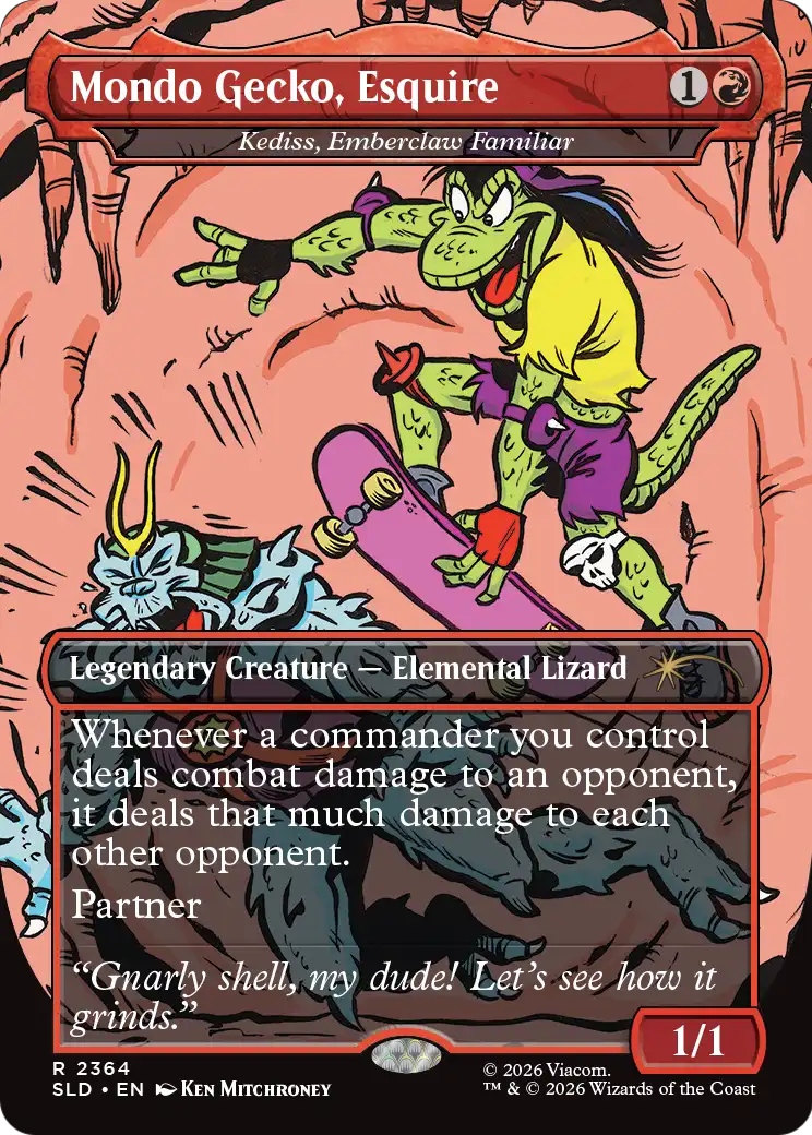Mondo Gecko, Esquire - Kediss, Emberclaw Familiar - Secret Lair Drop Series (SLD)