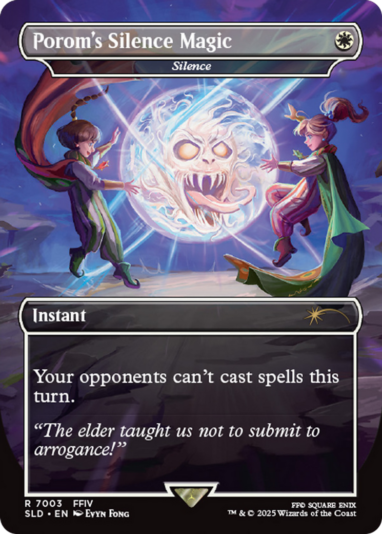 Porom's Silence Magic - Silence (Rainbow Foil) - Secret Lair Drop Series (SLD)