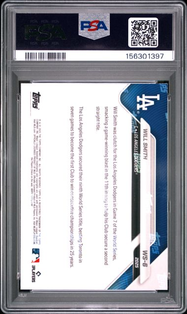 2025 Topps Now Baseball - Will Smith - World Series Champions - PSA 6