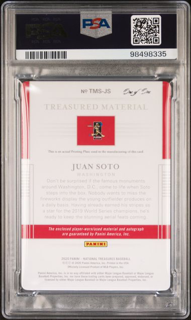 2020 Panini National Treasures Baseball - Juan Soto TMS-JS - Black Printing Plate 1/1