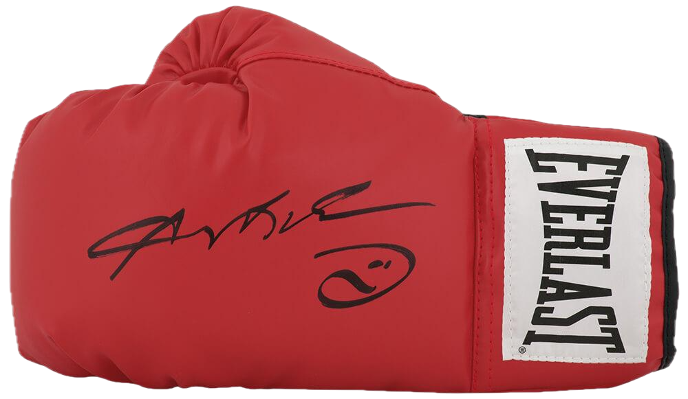 Sugar Ray Leonard Autographed Signed Everlast Red Boxing Glove in Display Case - JSA COA