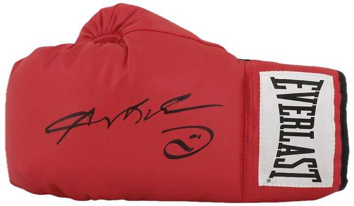Sugar Ray Leonard Autographed Signed Everlast Red Boxing Glove in Display Case - JSA COA