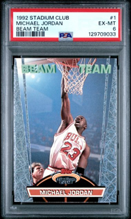 1992 Topps Stadium Club - Michael Jordan 1 - Beam Team - PSA 6