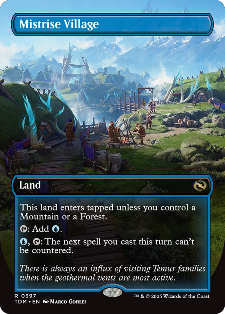 Mistrise Village (Borderless) - Tarkir: Dragonstorm (TDM)