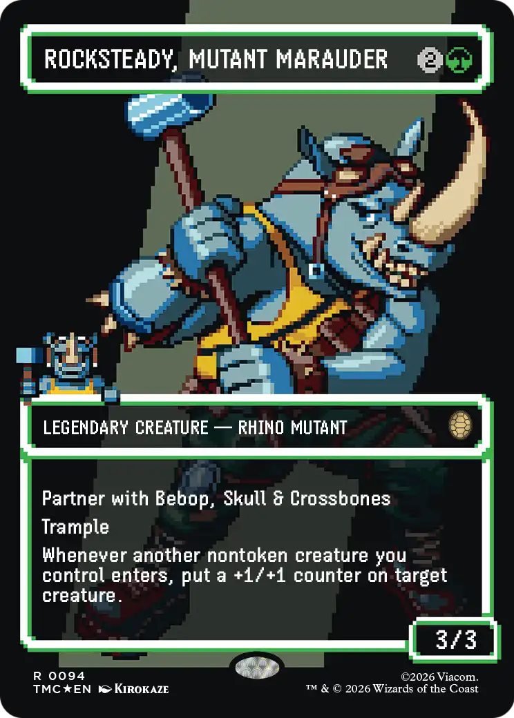 Rocksteady, Mutant Marauder (Borderless) (Surge Foil) - Commander: Teenage Mutant Ninja Turtles (TMC)