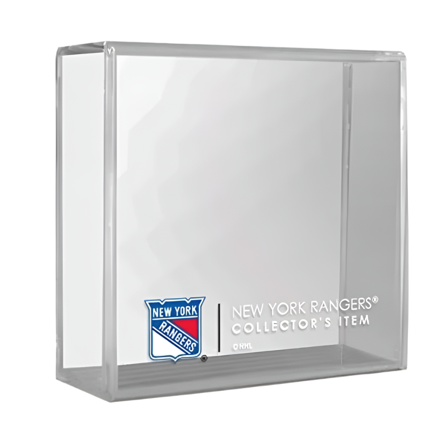 Vincent Trocheck Autographed Signed Rangers Logo Hockey Puck (JSA) With Rangers Case
