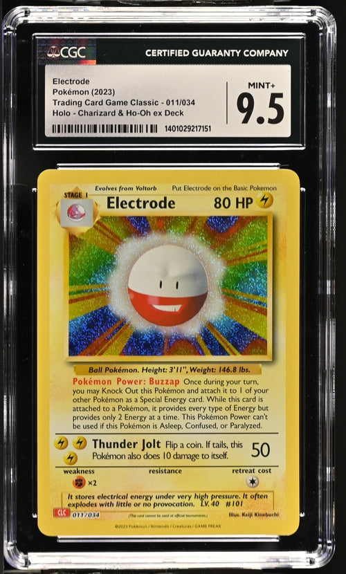 Electrode 011/034 Trading Card Game Classic - CLV, CLC, CLB  Charizard & Ho-Oh ex Deck - CLC - 2023 Pokemon - CGC 9.5