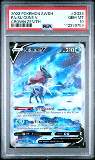 Suicune V GG38/GG70 Crown Zenith - 2023 Pokemon - PSA 10