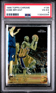 1996 Topps Chrome Basketball - Kobe Bryant 138 - PSA 4