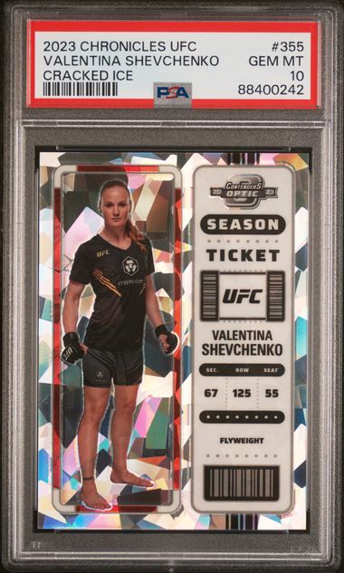 2023 Panini Chronicles UFC - Valentina Shevchenko 355 - Cracked Ice /25 - PSA 10