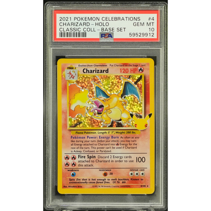 Charizard 4/102 Celebrations - 2021 Pokemon - PSA 10