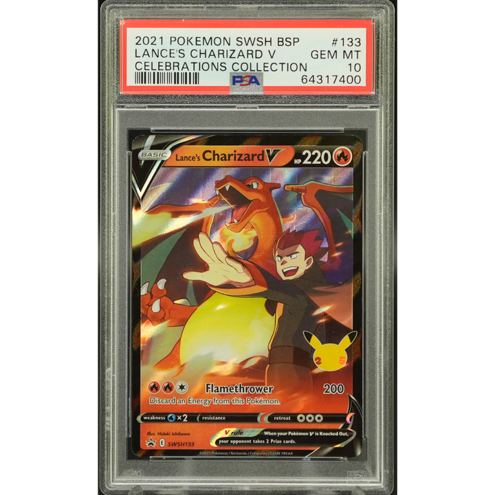 Lances Charizard V SWSH133 Celebrations - 2021 Pokemon - PSA 10