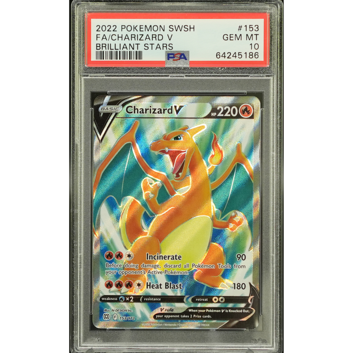 Charizard V 153/172 Brilliant Stars - 2022 Pokemon - PSA 10